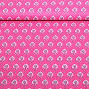 Baumwollvoile "Enjoy" Blumen Pink