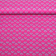 Baumwollvoile "Enjoy" Kleine Blumen Pink