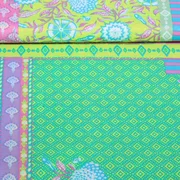 Baumwollvoile "Enjoy" Patchwork Gelb Multicolor