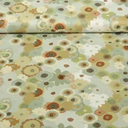 Baumwollvoile Digitaldruck Blumen Khaki