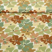 Baumwollvoile Digitaldruck Blumen Malerei Khaki