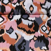 Baumwollvoile Lurex Abstrakt Blau
