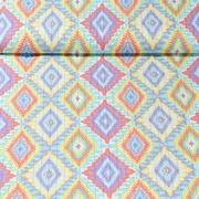 Baumwollvoile Lurex Mosaik Gelb
