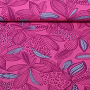 Beschichtete Baumwolle Blätter Fuchsia