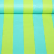 Beschichtete Baumwolle  Blockstreifen 6cm Blau Kiwi