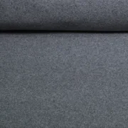 Bio Baumwoll Fleece "Tabea" Uni Dunkelgrau Melange