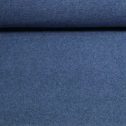 Bio Baumwoll Fleece "Tabea" Uni Jeansblau Melange