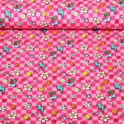 Bio Baumwoll-Satin "Choose your Vibe" Be You Pink
