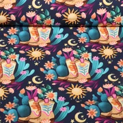 Bio Canvas "Western Fairy Tales" Cowgirls Blau