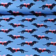 Bio Canvas "Wiener Dog" Blau