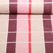 Bio Jacquard Jersey "Gleam" Suncheck Bordeaux