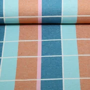 Bio Jacquard Jersey "Gleam" Suncheck Petrol