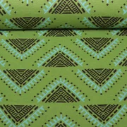 Bio Jacquard Jersey "Western Fairy Tales" Camp Site Grün