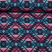 Bio Jacquard Jersey "Western Fairy Tales" Plaid Blau