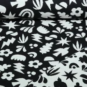 Bio Jacquard Jersey "Southern Ease" Good Omens Doubleface Schwarz