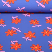 Bio Jersey Jennifer Bouron Blumen Blau