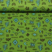 Bio Jersey "Western Fairy Tales" Yeehaw Grün