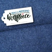 Bio Merino Wollfleece Jeansblau Melange 