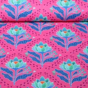Bio Musselin Glatt "Queen Of Hearts" Lotus Royal Pink