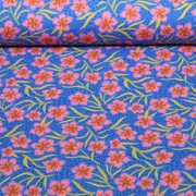 Bio Musselin Glatt "Southern Ease" Bloom Drift Royalblau