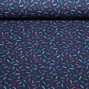 Bio Musselin "Gleam" Glimmerbits Navy
