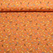 Bio Musselin "Gleam" Glimmerbits Orange