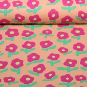 Bio Rippjersey Jennifer Bouron Blumen Pfirsich