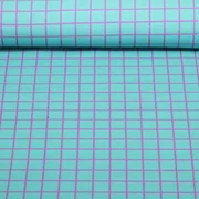 Bio Sommersweat "Beetles & Bugs" Grids Türkis