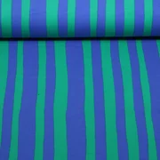 Bio Sommersweat French Terry Jennifer Bouron Streifen Blau Grün