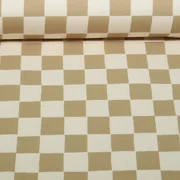 Bio Sommersweat French Terry Karo Beige Khaki