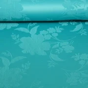 Blusen- & Kleiderstoff Blumen Türkis