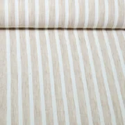 Blusen- & Kleiderstoff Streifen Melange Helles Beige