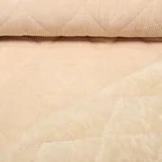 Breitcord Kunstfell Gesteppt Beige