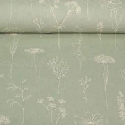 Canvas Blumen Hellgrün
