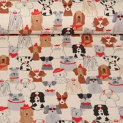 Canvas Hunde Beige Grau