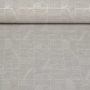 Canvas Jacquard Geometrische Formen Silbergrau