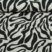 Canvas  Leinenoptik Zebra Beige Schwarz