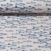 Canvas Maritim Fische Beige