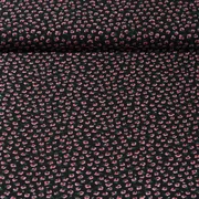 Chiffon Blümchen Schwarz