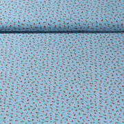Chiffon Blümchen Türkis