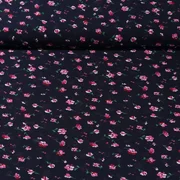 Chiffon Blumen Navy Pink