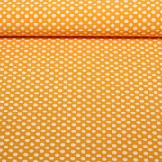 Chiffon Punkte Polka Dots Gelb Weiß