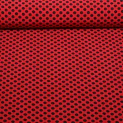 Chiffon Punkte Polka Dots Rot Schwarz