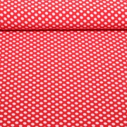 Chiffon Punkte Polka Dots Rot Weiß