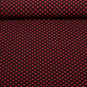 Chiffon Punkte Polka Dots Schwarz Rot