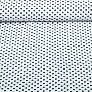 Chiffon Punkte Polka Dots Weiß Schwarz