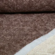 Cord Teddy Quiltkaros Schokobraun