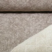 Cord Teddy Quiltkaros Taupe