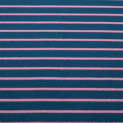 Frottee Jersey Hamburger Liebe Streifen Petrolblau Rosa