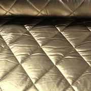 Gesteppter Jackenstoff Rauten Gold Metallic